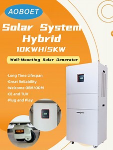 [Hot Item] 5000W Hybrid Solar Power Generation System with 10kwh Lithium Battery } Ongrid/Offgrid Home Solar Power Kits