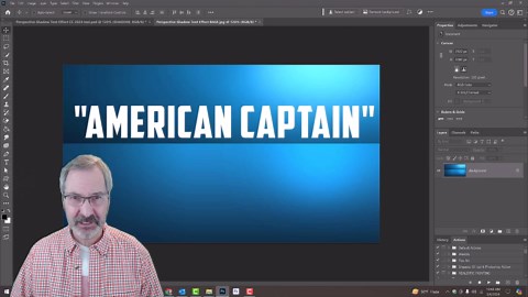 Photoshop: Create a dynamic, perspective shadow text effect!