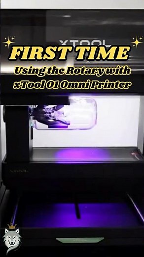 First Time Using the Rotary on the xTool O1 Omni UV Printer! 👀 My First Try Wasn’t Perfect 😅