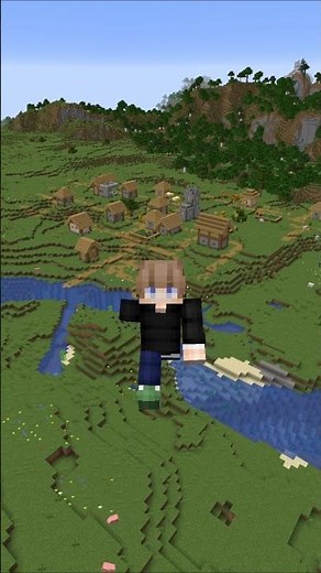 2 Blacksmith Villages on Flat Spawn?! #minecraft #minecraftseed #java