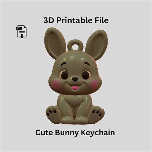 Kawaii Bunny Keychain STL File | 3D Print Animal Charm (digital Download) - Etsy Australia