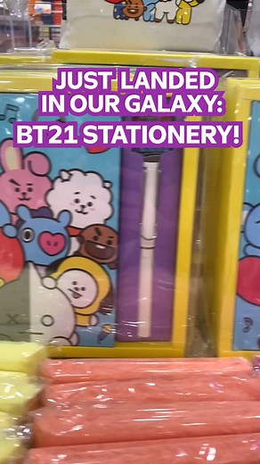 Just landed in our galaxy: BT21 stationery! Catch the gang at select SM Stationery stores nationwide! Shop at your nearest SM Store: 🏬𝗦𝗠 𝗦𝘁𝗼𝗿𝗲 𝗟𝗶𝘀𝘁: https://bit.ly/3zsuyT6 🛒 Online Store: https://smstationery.com.ph Message us for queries (available M-F 8AM-5PM excluding holidays): 📞𝗩𝗶𝗯𝗲𝗿: 0917 8STATIO (0917 8782846) 📞𝗣𝗲𝗿𝘀𝗼𝗻𝗮𝗹 𝗦𝗵𝗼𝗽𝗽𝗲𝗿: http://bit.ly/3ZqkfZy #SMStationery #SMStore #SMSupermalls #BT21 #TATA #VAN #KOYA #RJ #SHOOKY #MANG #CHIMMY #COOKY **Excluding 