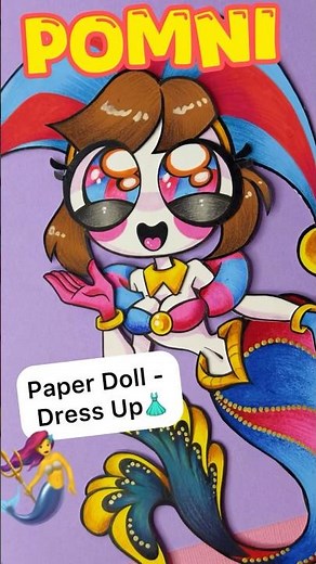 💕POMNI( ˶°ㅁ°)💕 making *PaPeR DoLl* (DIGITAL CIRCUS🤡) ARTY PIE🥧 #handmade #anime #artchallenge #Japan