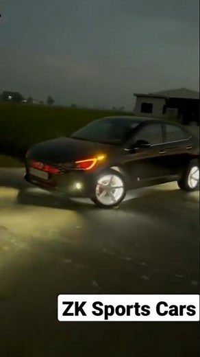 modified black colour Hyundai Verna car