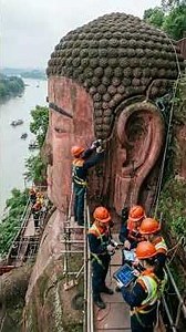 This 1,200 Year Old Statue Has a Secret Drainage System #LeshanBuddha #China #Structory #History