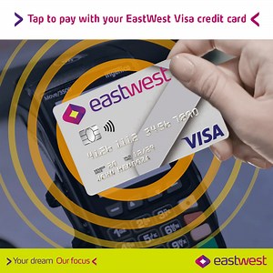 Heading out for a coffee run? Remember to use your EastWest Visa credit card for secure, convenient, and touch-free payments. Your EastWest Visa credit card is equipped with contactless technology. Simply tap it on a contactless-enabled payment terminal to complete your transaction. Just tap to pay to get through the line faster. For more information, please visit bit.ly/VisaTapToPay. | EastWest Bank