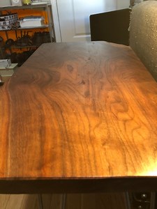 Live Edge End Table, Reclaimed Black Walnut. French Polished by Hand. - Etsy