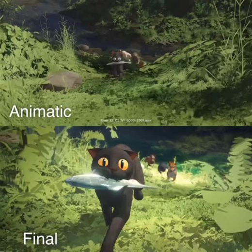 Vfxexpress on Instagram: "Flow | Animatic vs Final Version Here's another example from Flow! Notice how the animatic doesn't perfectly match the final version. In this case, camera adjustments were made after the first animation pass to create a more natural reaction to the action. Animation by Maxime Leclerc & Florian Durand. Checkout Breakdowns at: vfxexpress.com #Flow #Animatic #AnimationProcess #BehindTheScenes #CGI #VFX #Storyboard #VisualDevelopment"