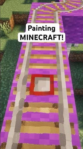 Painting the DETECTOR RAIL in Minecraft! #minecraft