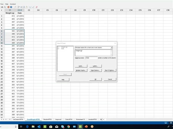 如何创建 X-bar 控制图