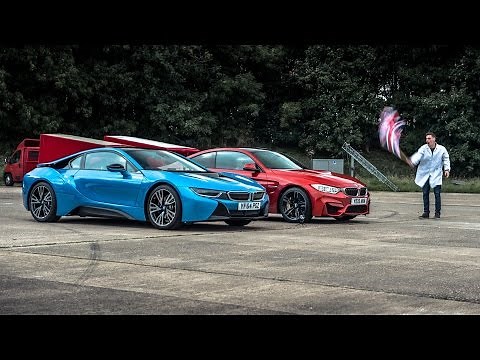 BMW i8 vs BMW M4 | Top Gear
