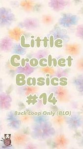 Back Loop Only Crochet Tutorial 🤍🧶