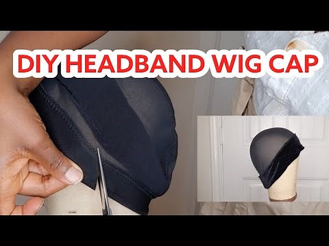 DIY headband wig cap w/velvet headband/How to sew a headband wig cap/Easy step-by-step headband wig