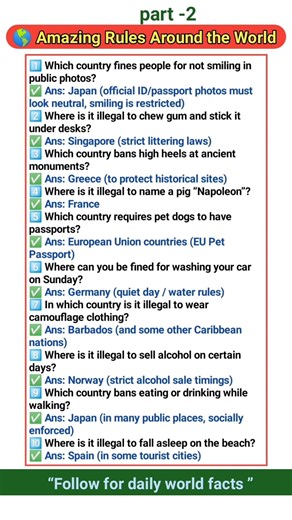 Amazing Rules Around the World 😲 | Strange Country Laws | Part 2