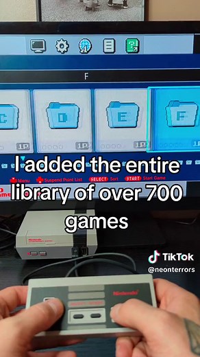 Modded Nintendo NES Classic Mini Console with Over 700 Games