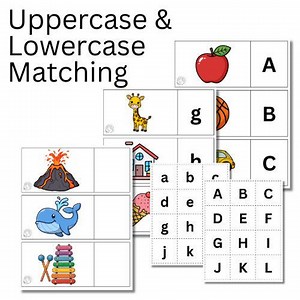Letter Matching | Teacher Resource | Kindergarten Letters | Printable Letter Work | Uppercase & Lowercase Letters - Etsy