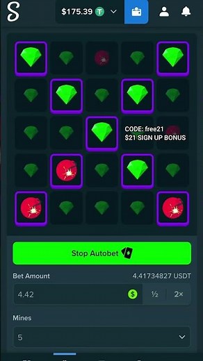 Mines turn $200 into $$ #GAMBLING #CASINO #BETTING