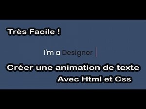 Créer un Texte d'animation avec Html et css (simple)