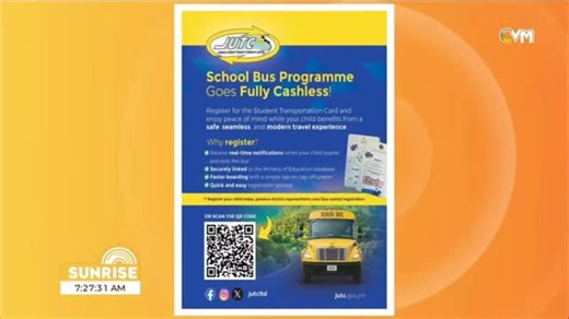 JUTC’s Rural School Bus Programme Goes Cashless! The Rural School Bus Programme is a Government of Jamaica initiative, managed by the JUTC, that provides safe, reliable, and affordable transportation for students in rural areas. Buses are equipped with GPS tracking, onboard cameras, driver monitoring systems, geo-fencing, and speed and mechanical alerts to enhance safety. Students use RFID Transportation Cards, linked to the Ministry of Education and Youth database, to log trips when boarding an