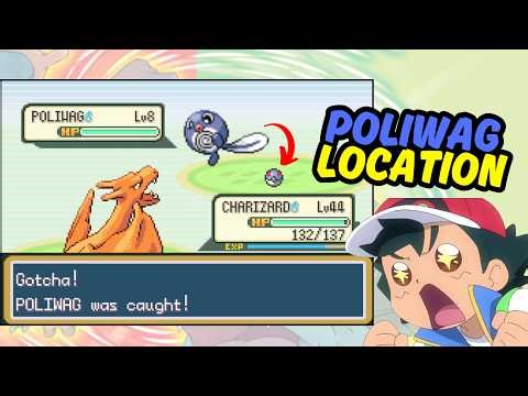 Catch Poliwag Location in Pokemon FireRed/LeafGreen Fast!