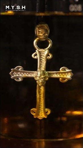 MYSH S925 Silver 3D Skull Cross Pendant Necklace – Bold Men’s Sterling Silver Jewelry