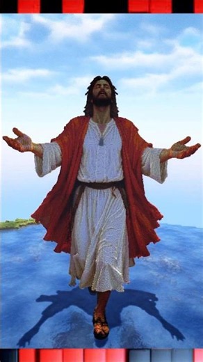 Épica Construção de Jesus Cristo feito no Minecraft #shorts #minecraft #jesus #jesuschrist