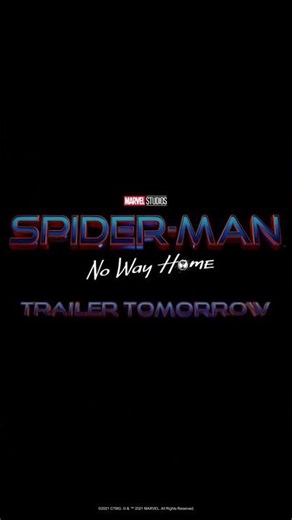 Spider-Man: No Way Home Trailer Tomorrow Logo #shorts