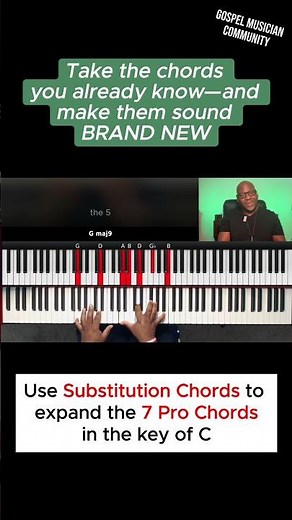 How to PLAY Substitution Chords in the key of C | The 7 Pro Chords Piano Lesson #3