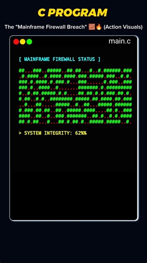 Coding a Live Cyber Attack Simulation in C 😈💻 #techtrends #clanguage #cybersecurity #shorts