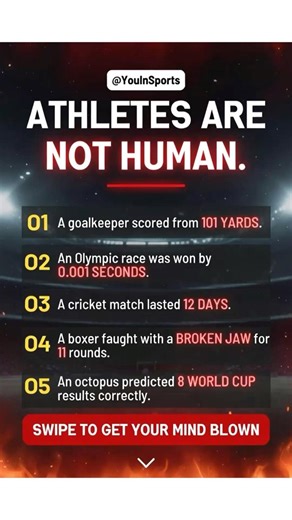 Athletes Are NOT Human 😱 5 Most Insane Sports Facts That Will Blow Your Mind