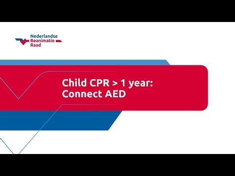 Child CPR older than 1 year: Connect AED