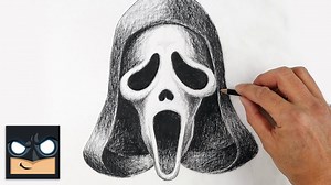How to draw Ghostface | Halloween Sketch Tutorial - Cartonionline.com