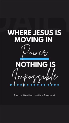 It's time for the impossible to become possible because we carry the anointing that destroys yokes, removes burdens, heals the sick and works miracles! God's power hasn't diminished, yet we must invite Him to work through us! Hallelujah! #revivalisnow #joy #anointing #freedom #peace #impossible #jesus #truth #power #miracles #truegracechurch #redlandschurch | Heather Holley Baeumel