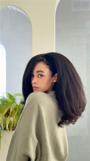 Fluffy blowout on natural hair tutorial!