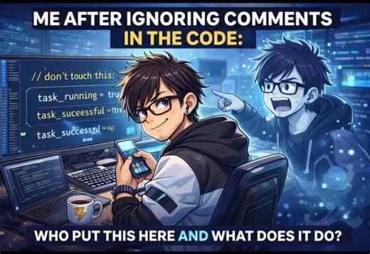 The Cosmos Of PC on Instagram: "#codingmemes #programmerhumor #developerlife #codinglife #devmemes coderlife debugginglife codingcommunity programming developers techlife softwaredeveloper codingreels techreels instareels reelitfeelit explorepage viralreels techmemes devhumor"