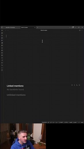 Creating a new note in Obsidian