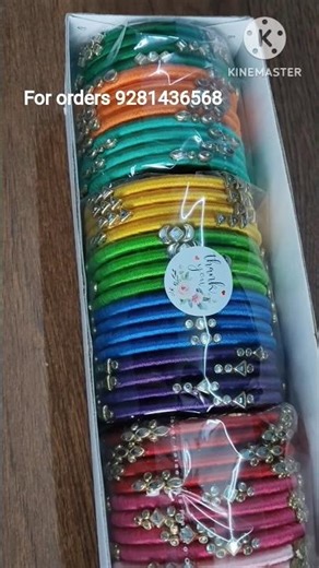Beautiful handmade silk thread bangles set| with customer feedback