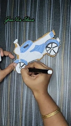 DIY Bike Keyholder | Cardboard craft ideas |