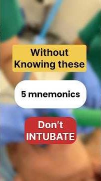 Intubation guide/Prerequisites. #airwat #intubation