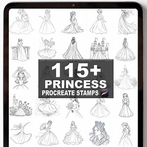 115+ Procreate Princess Brushes | Procreate Stamps | Instant Digital Download - Etsy