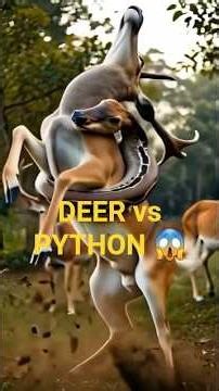 Python vs Deer – A Shocking Jungle Survival Moment#WildlifeShorts #AnimalAttack #PythonVsDeer