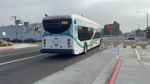 洛杉矶foothill transit公交车ramona boulevard & lexington avenue进出站合集