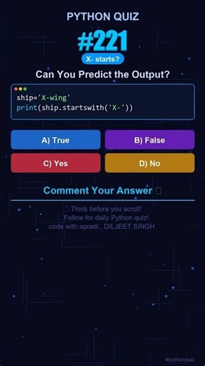 Python Quiz #221 — Can You Predict the Output? #shorts #python