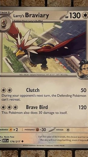 Braviary (174/217 - Uncommon Normal) - Mega Evolution: Ascended Heroes - Pokemon TCG