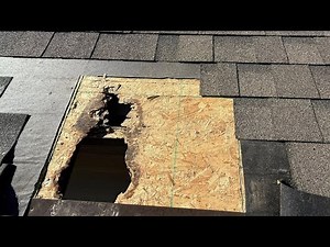 Roof Leak Repair | Fixing a Nail Hole & Rotten OSB Step by Step | Shingles, Underlayment & Sealant