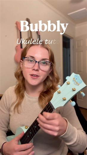 Bubbly ukulele tutorial ✨ Easy beginner ukulele songs🫶 #ukulele #ukelele #music #fyp #tutorial #uke