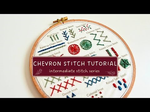 Learn the Chevron Stitch | Border Embroidery Tutorial