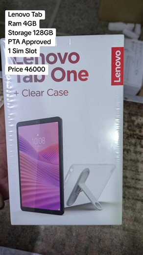 Lenovo Tab One Ram 4GB storage 128GB Tab Size 7 inches New Box Pack 1 Year Official Warranty