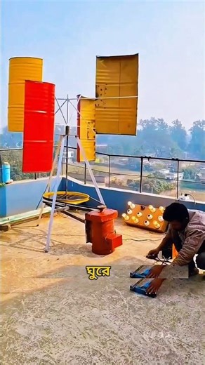 Amazing DIY Wind Turbine Generator – Make Free Electricity From Wind! ⚡🌪️ #Shorts