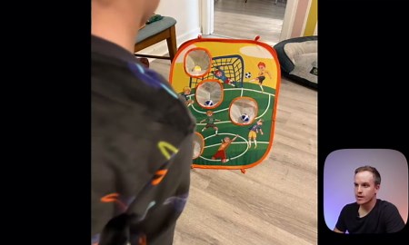 Bean Bag Toss Game for Kids Outdoor Toys, Three-Sided Football Game Toy Set, Foldable Cornhole Board Game Yard Beach Outdoor Toy for Toddler Ages 3-8, Kid Outside Sport Toy for Party/Indoor